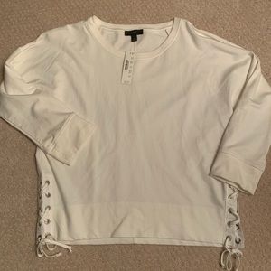 NEW J Crew sweatshirt with ties